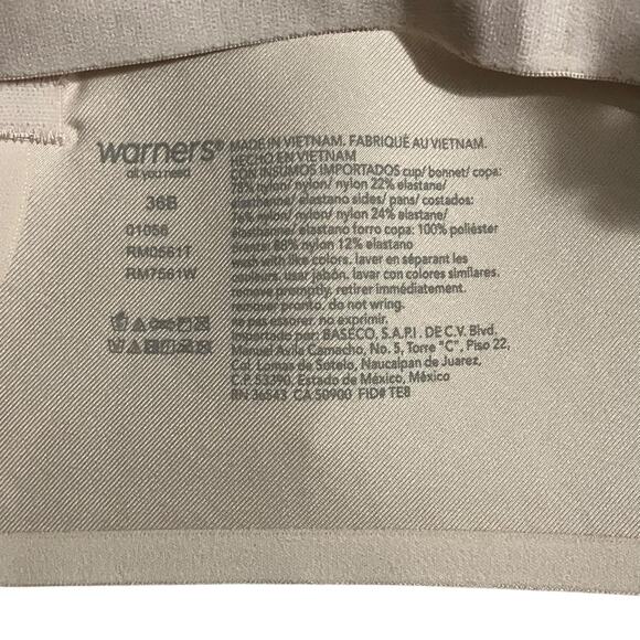 Warner's Womens Bra Size 36B Simply Perfect Smoothing Lightly Lined Wireless - Picture 6 of 10